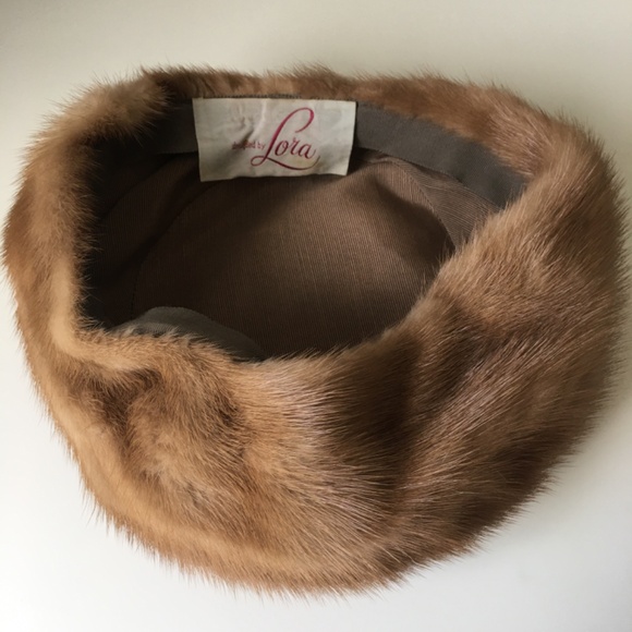 Vintage Fur Hat Designed by Lora Tones of Soft Brown main image 4